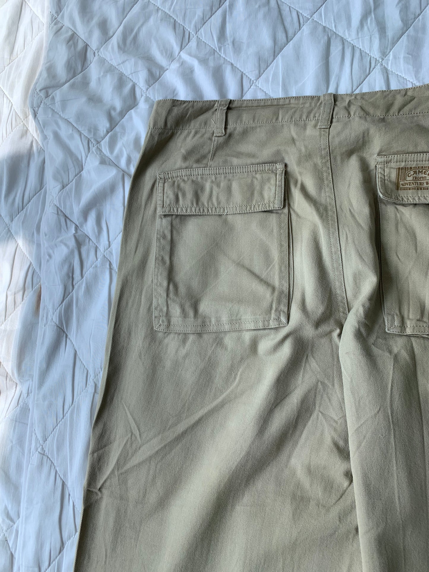 Vintage Camel Military Cargo Pants - Beige