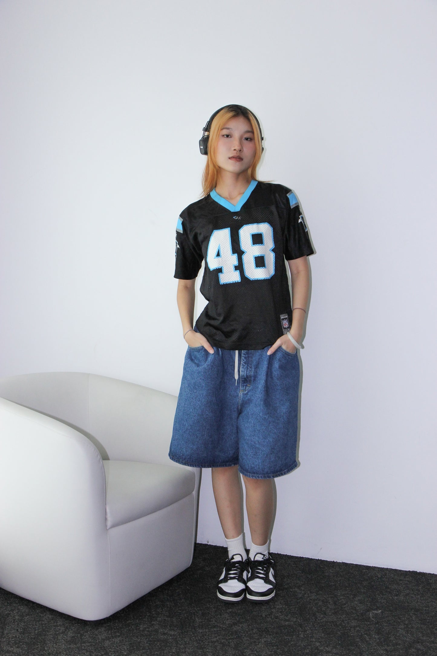 “Davis” NFL Jersey - Black/ Blue