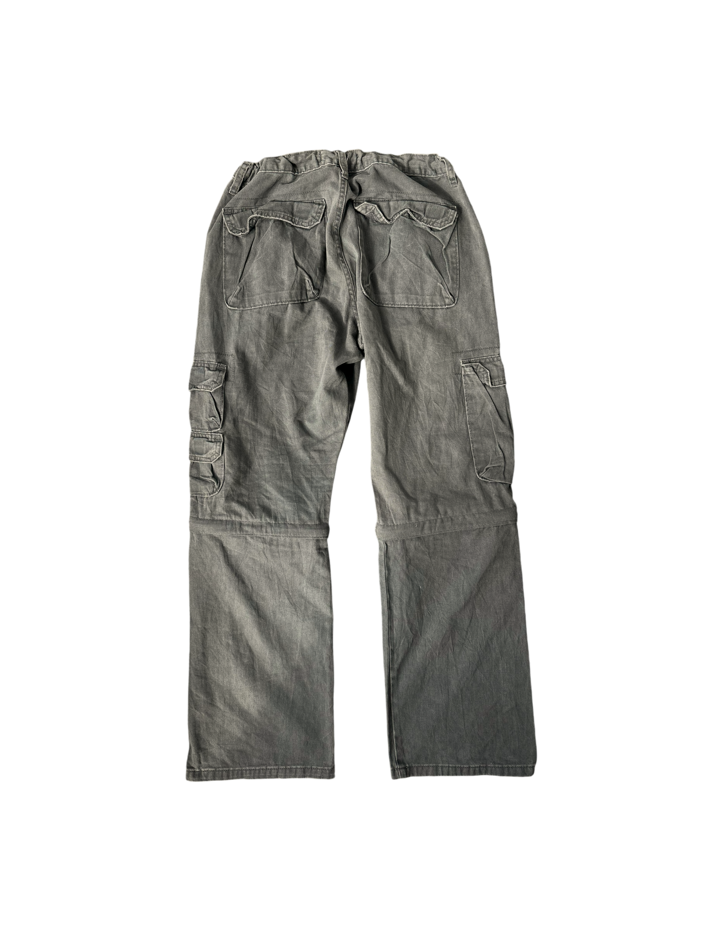 Vintage Parachute Convertible Cargos - Military Grey