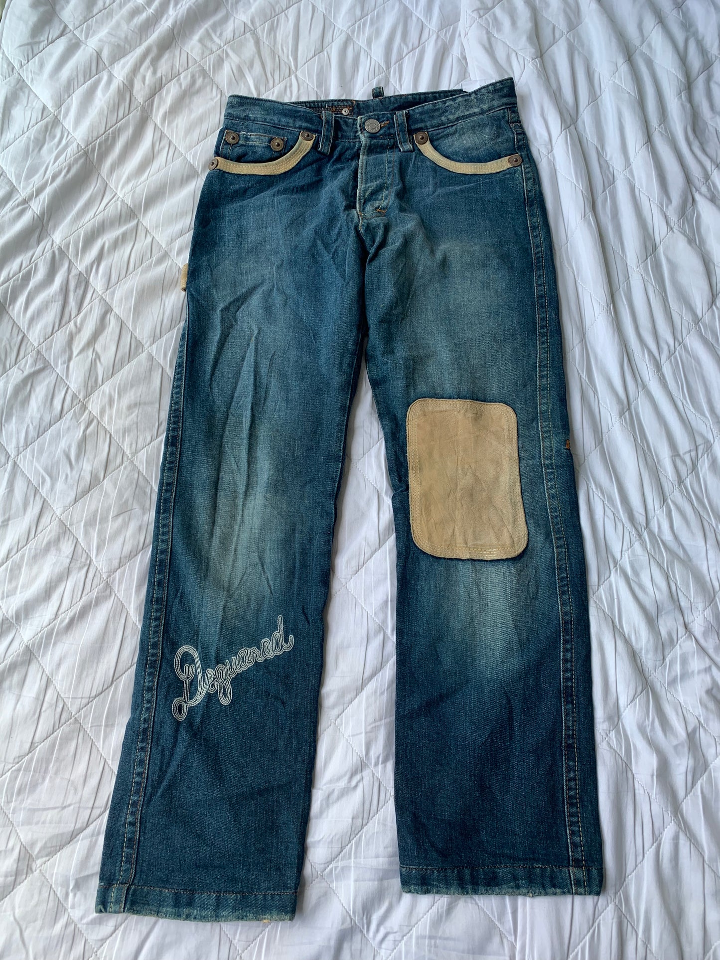 Vintage Dsquared2 Cargo Jeans  - Contrasting Patch Work