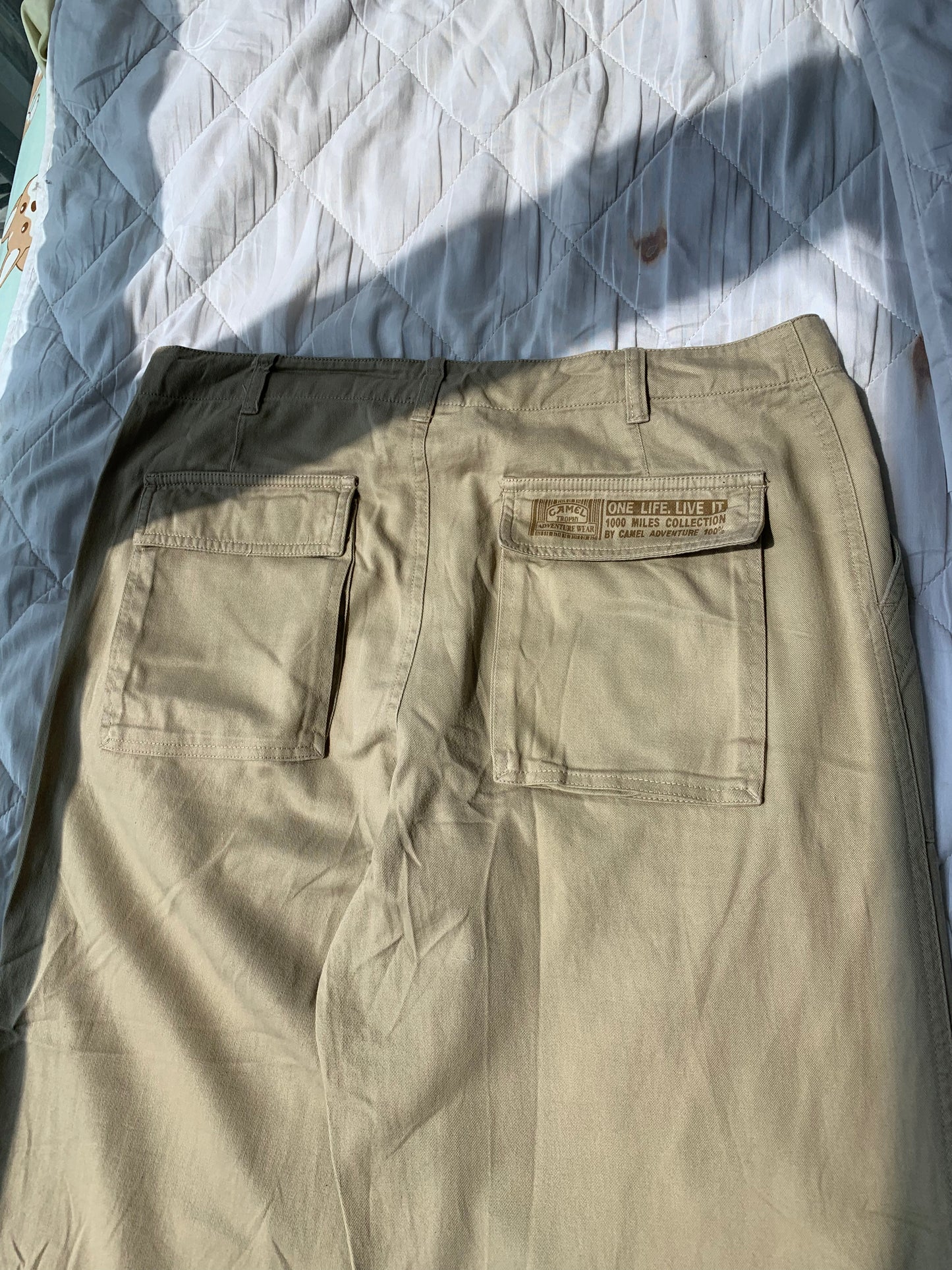 Vintage Camel Military Cargo Pants - Beige