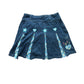 Y2K Pleated Denim Skirt - Gingham Blue