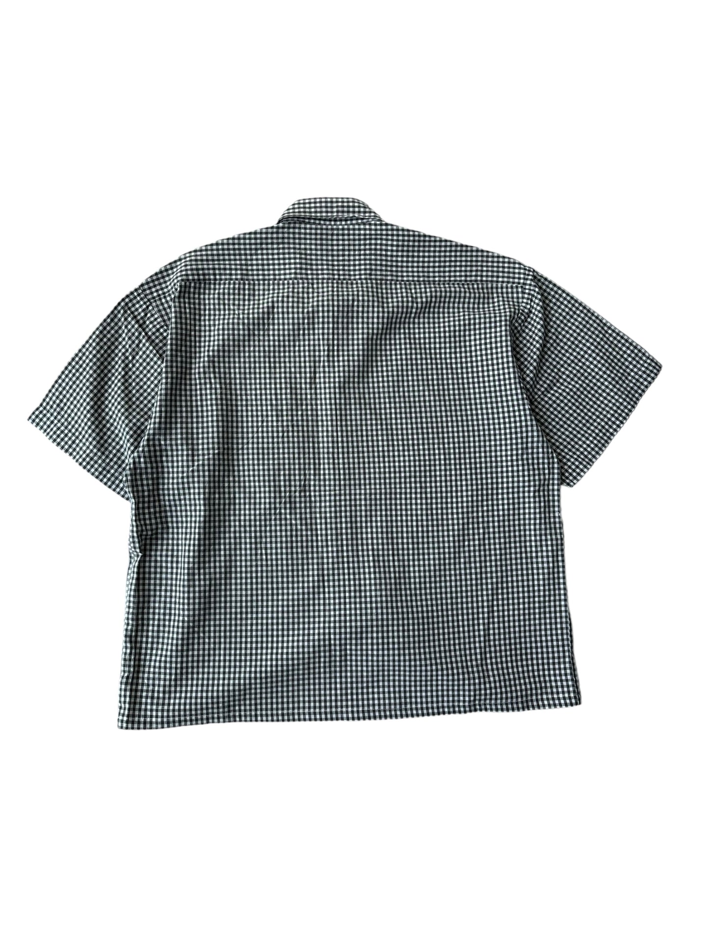 Vintage Cropped Collared Shirt - Grey