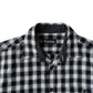 Vintage Cropped Collared Shirt - Checkered black