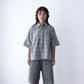 Vintage Cropped Collared Shirt - wolf grey