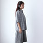 Vintage Cropped Collared Shirt - wolf grey