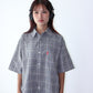 Vintage Cropped Collared Shirt - wolf grey