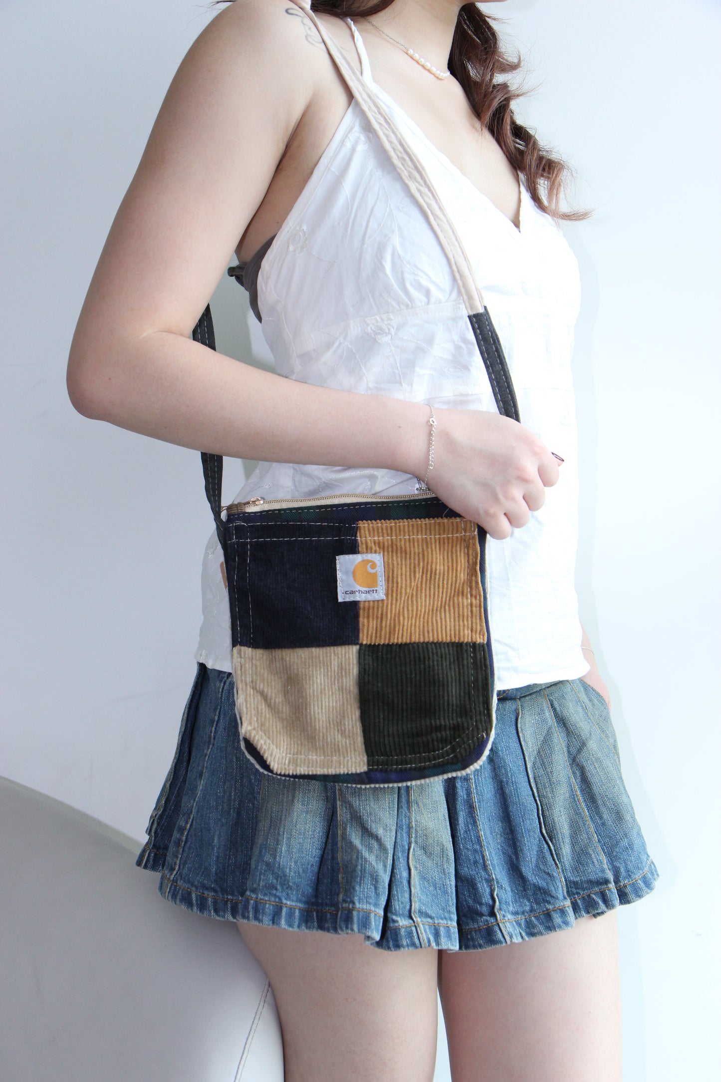 Vintage Reworked-Carhartt Pocket Sling Mini Bag - Patchwork