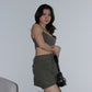 Y2K Cargo Skirt - Military Brown