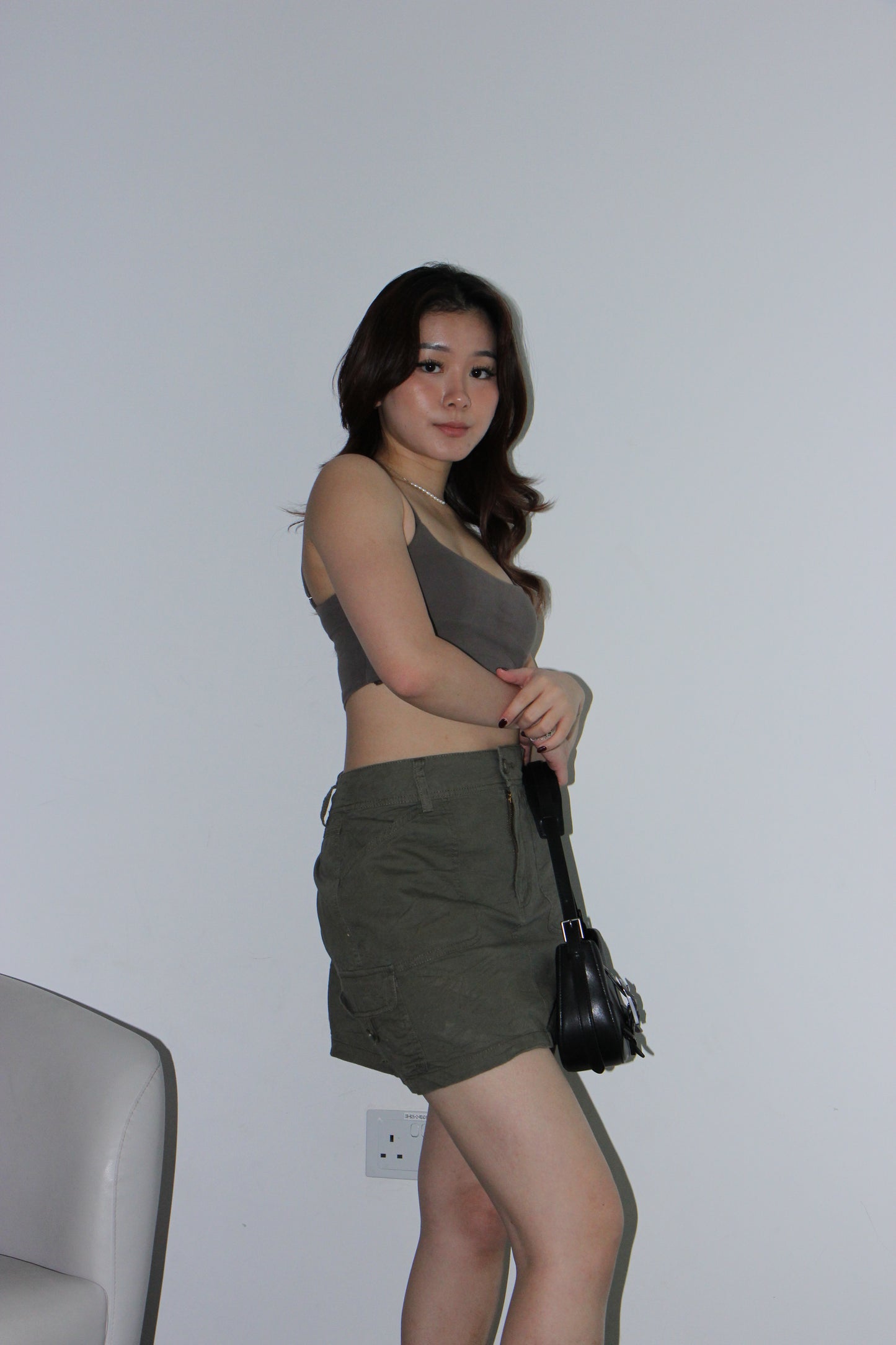 Y2K Cargo Skirt - Military Brown