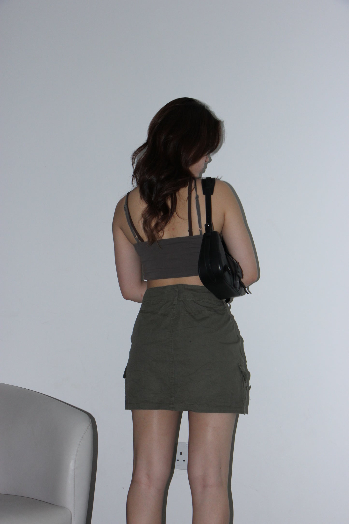 Y2K Cargo Skirt - Military Brown