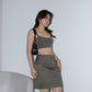 Y2K Cargo Skirt - Military Green