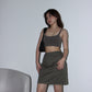 Y2K Cargo Skirt - Military Green