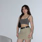 Y2K Cargo Skirt - Light Military Brown