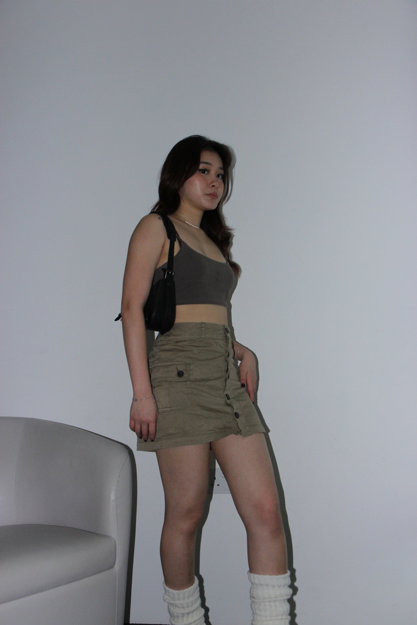 Y2K Cargo Skirt - Teddy Brown