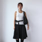 Vintage 90s Ruffle pleated Skirt - Black