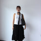 Vintage 90s Linen Gothic Summer Skirt - Black