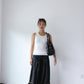 Vintage 90s Linen Gothic Summer Skirt - Black