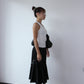 90s Silky Bridesmaid Skirt - Black