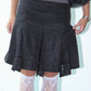 Vintage 90s Laced Pencil Office Skirt - Black