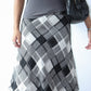 90s Scottish Midi Pleated Scarf Skirt - Wolf Wool Grey