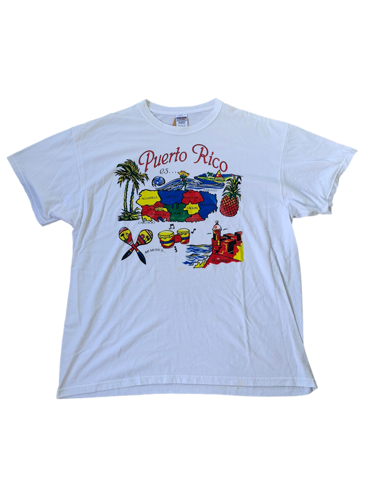 Y2k Hawaiian Vintage Tee - White