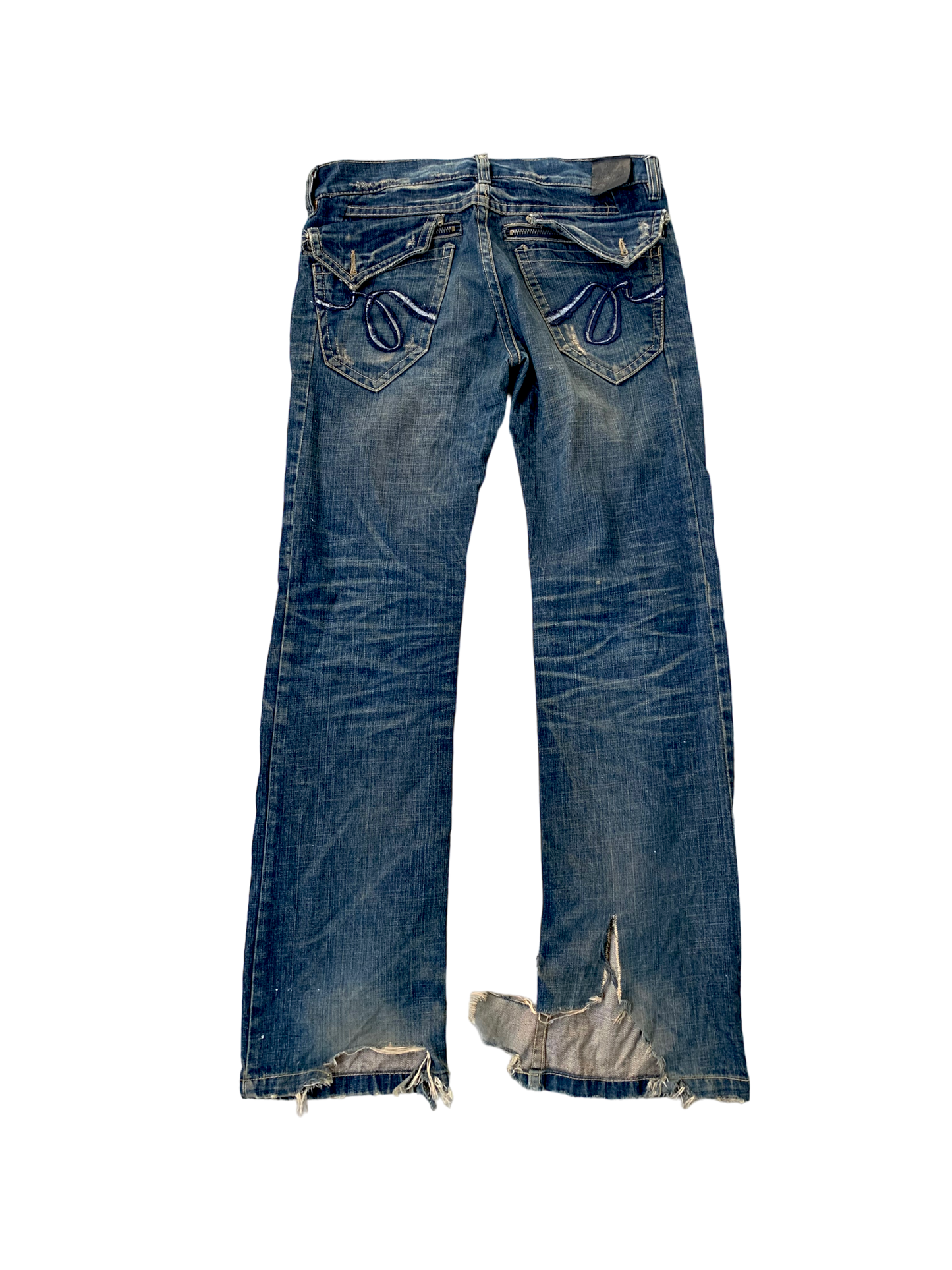 Vintage Y2k Red Pepper Bootcut Distressed Jeans