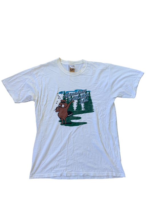 Y2K Camping Vintage Tee - White