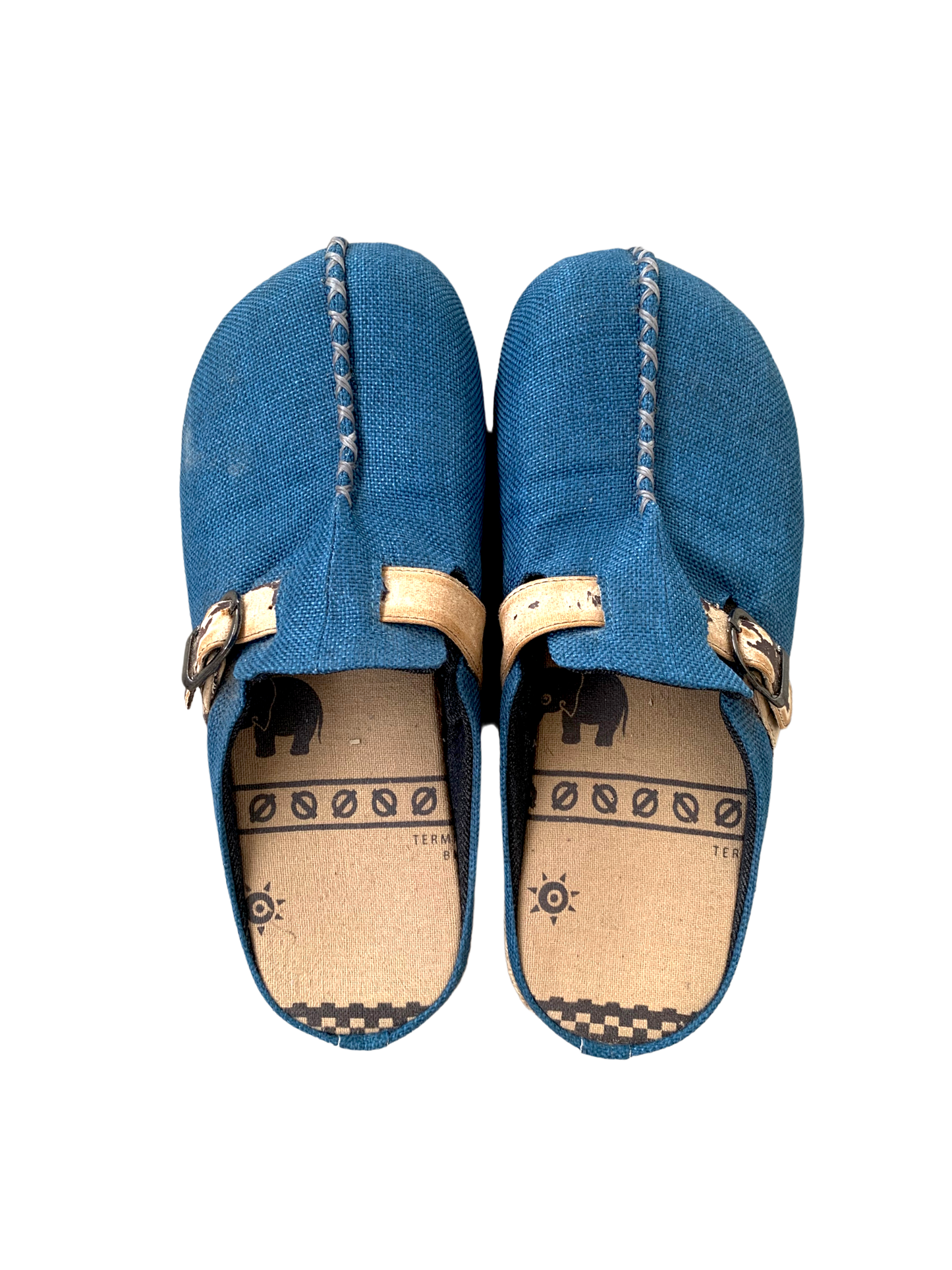 Vintage Clogs Slip On -Teal Blue