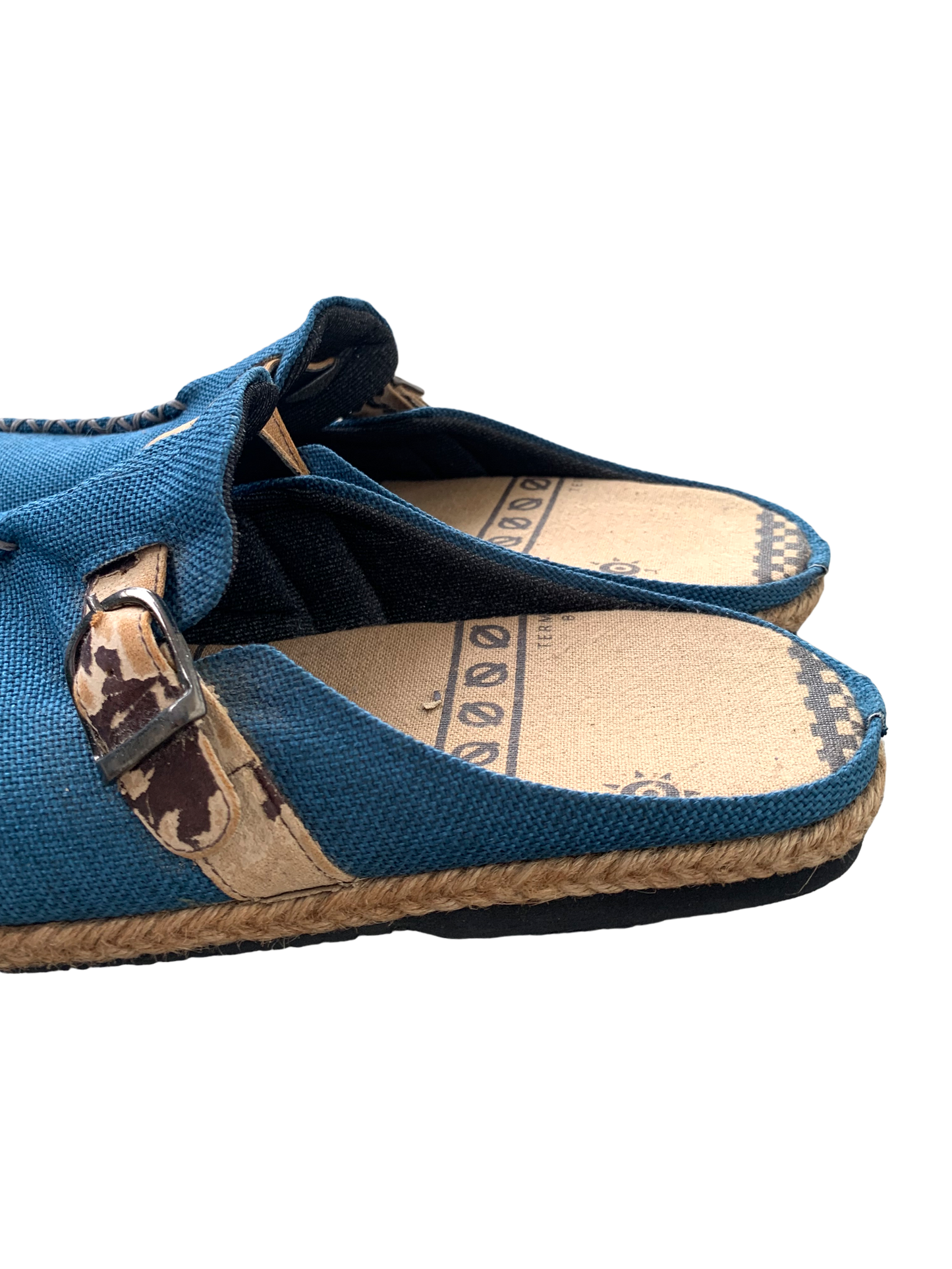 Vintage Clogs Slip On -Teal Blue