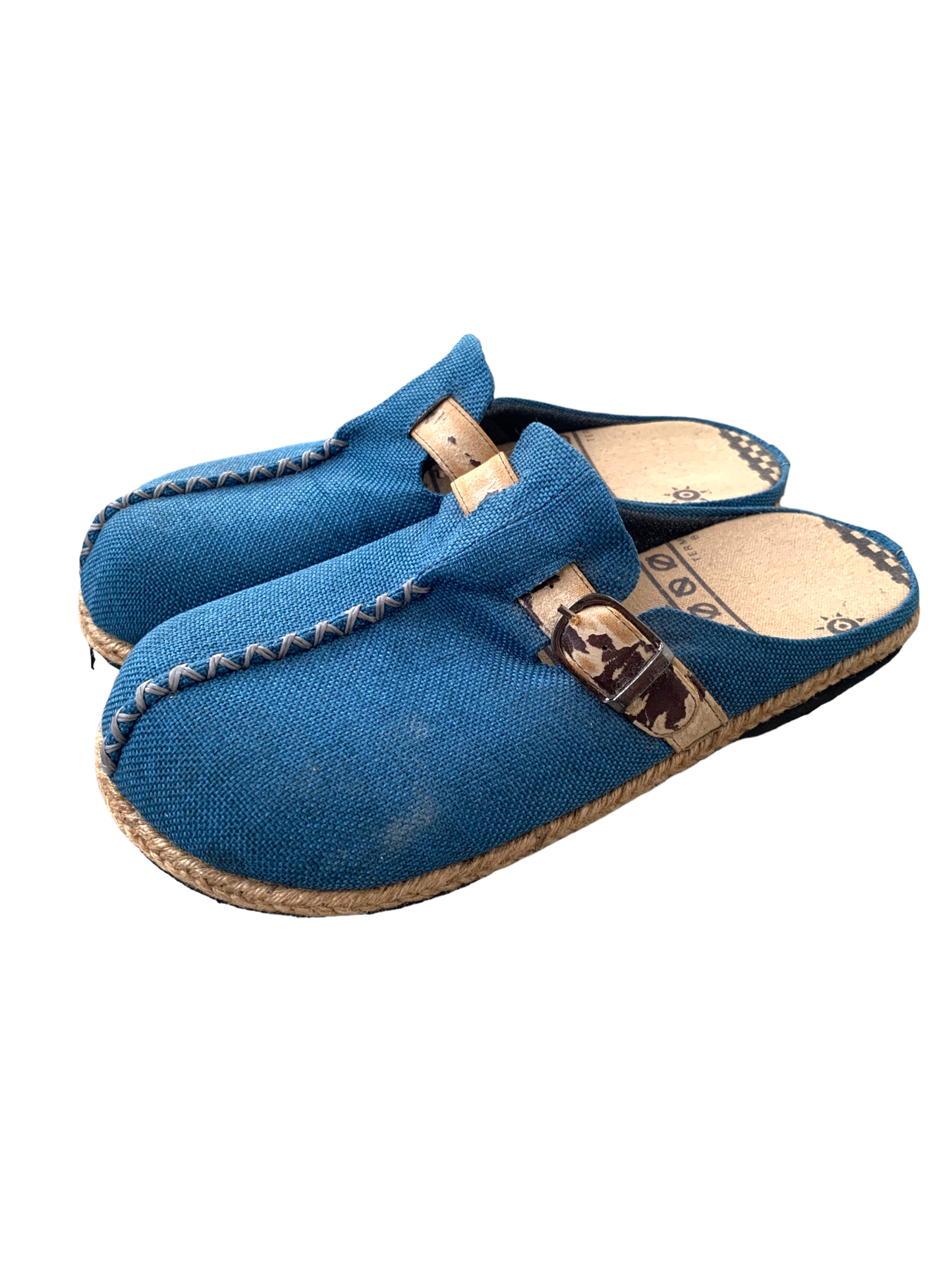 Vintage Clogs Slip On -Teal Blue