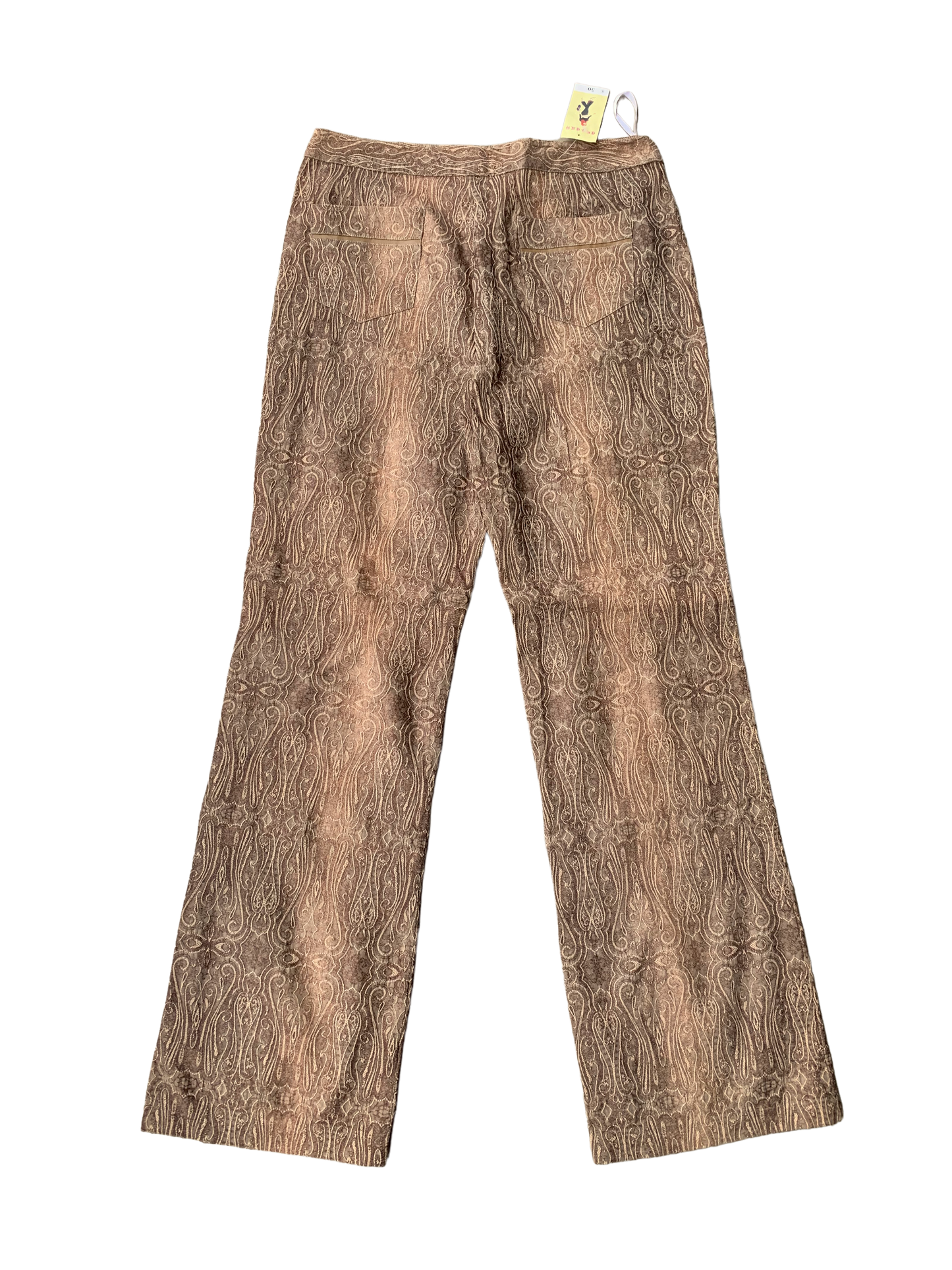 Vintage Y2K Flare Lacey Hongkong Trousers - Camel Brown