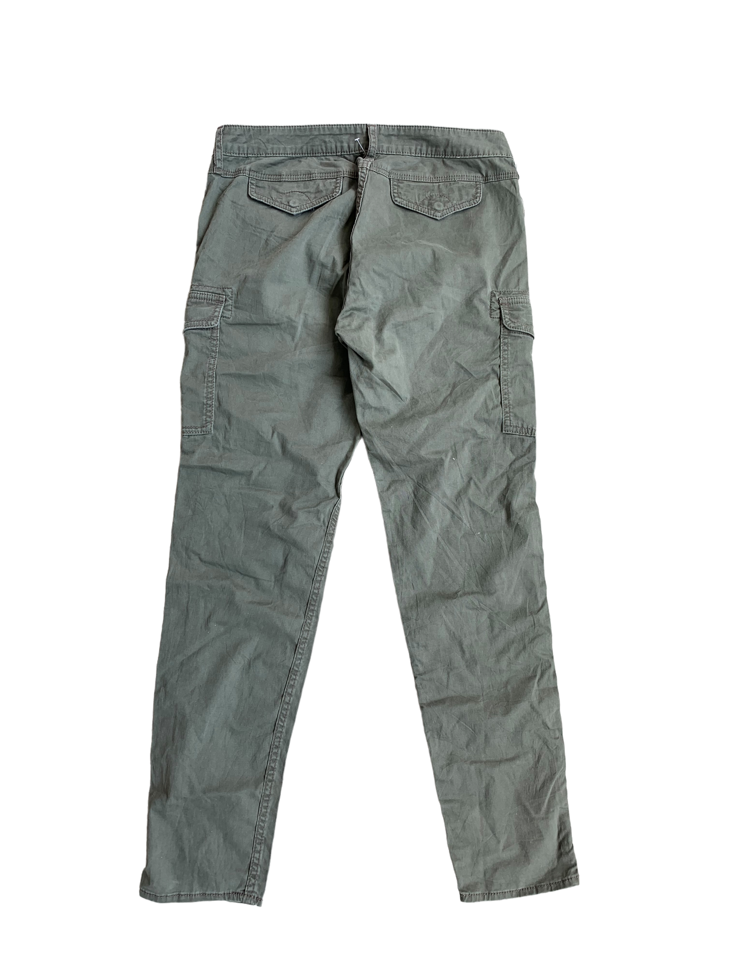 Vintage Slim Cut Cargos - Olive Green