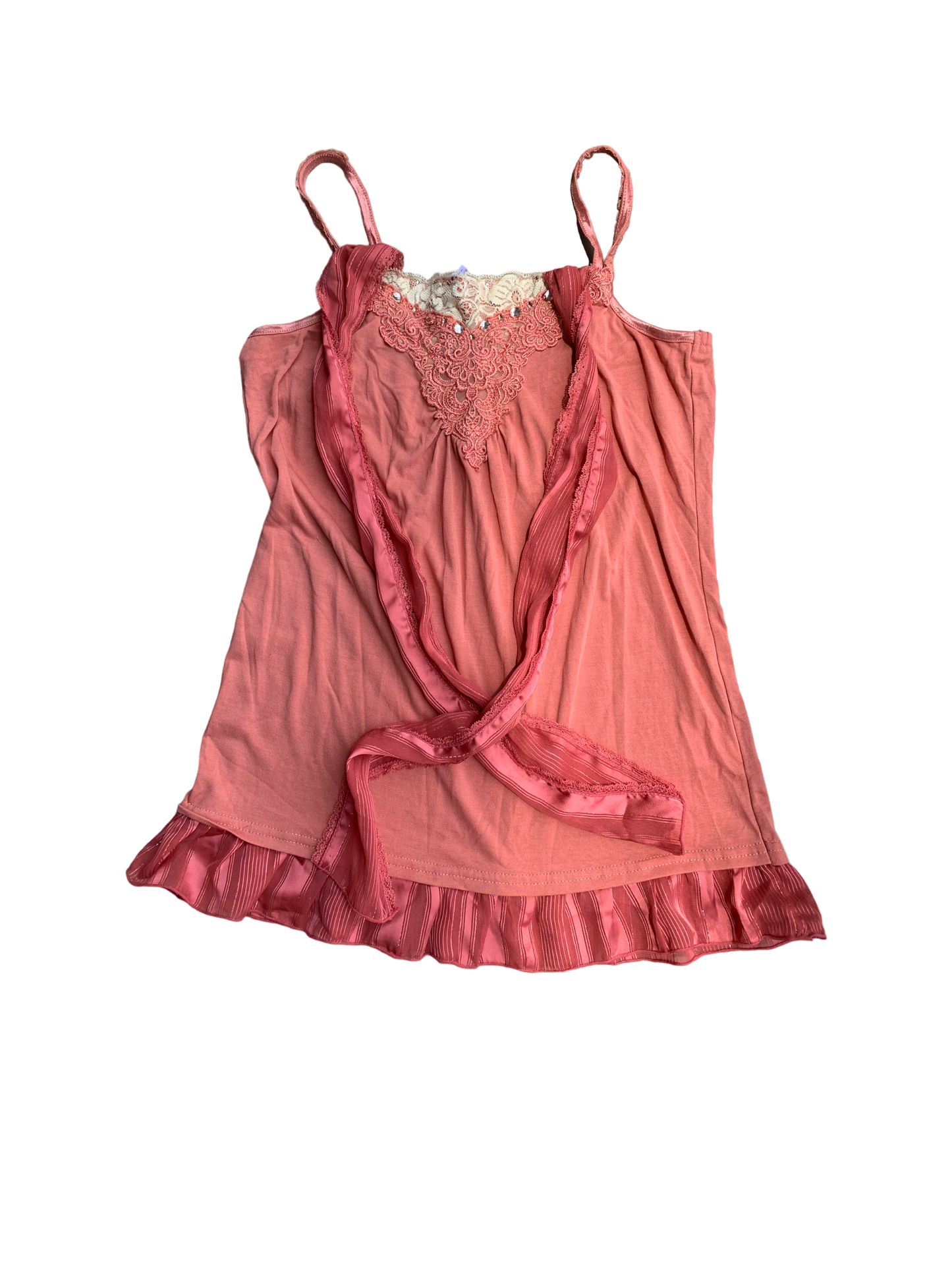 Halter Lace Babydoll Sleep wear- Rosy