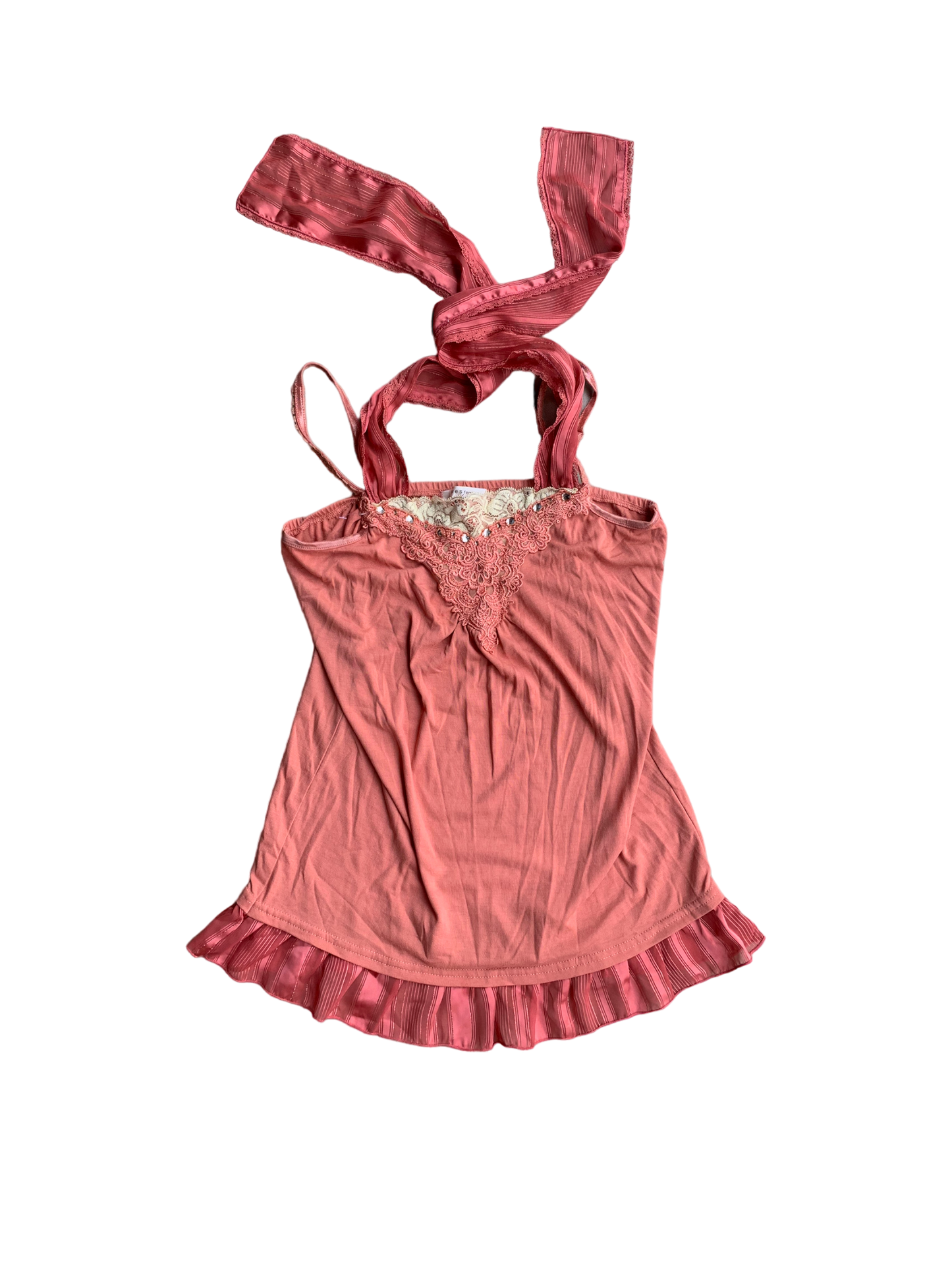 Halter Lace Babydoll Sleep wear- Rosy