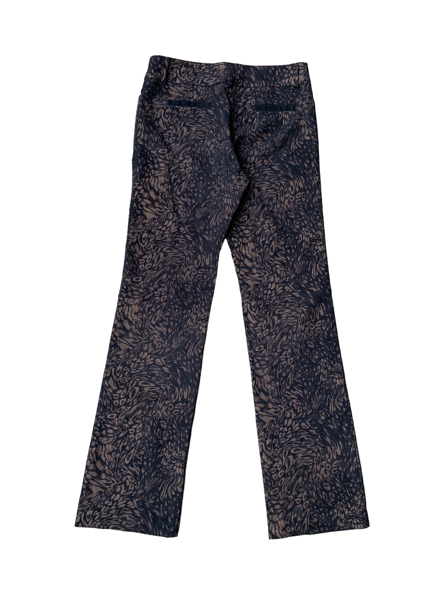 Vintage Y2K Flare Lacey Trousers - Floral Black