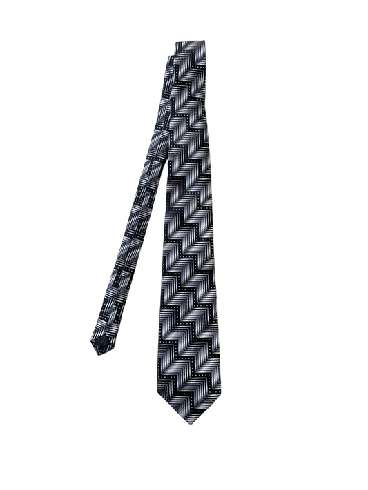 Vintage Y2K Tie -Japanese Mosiac