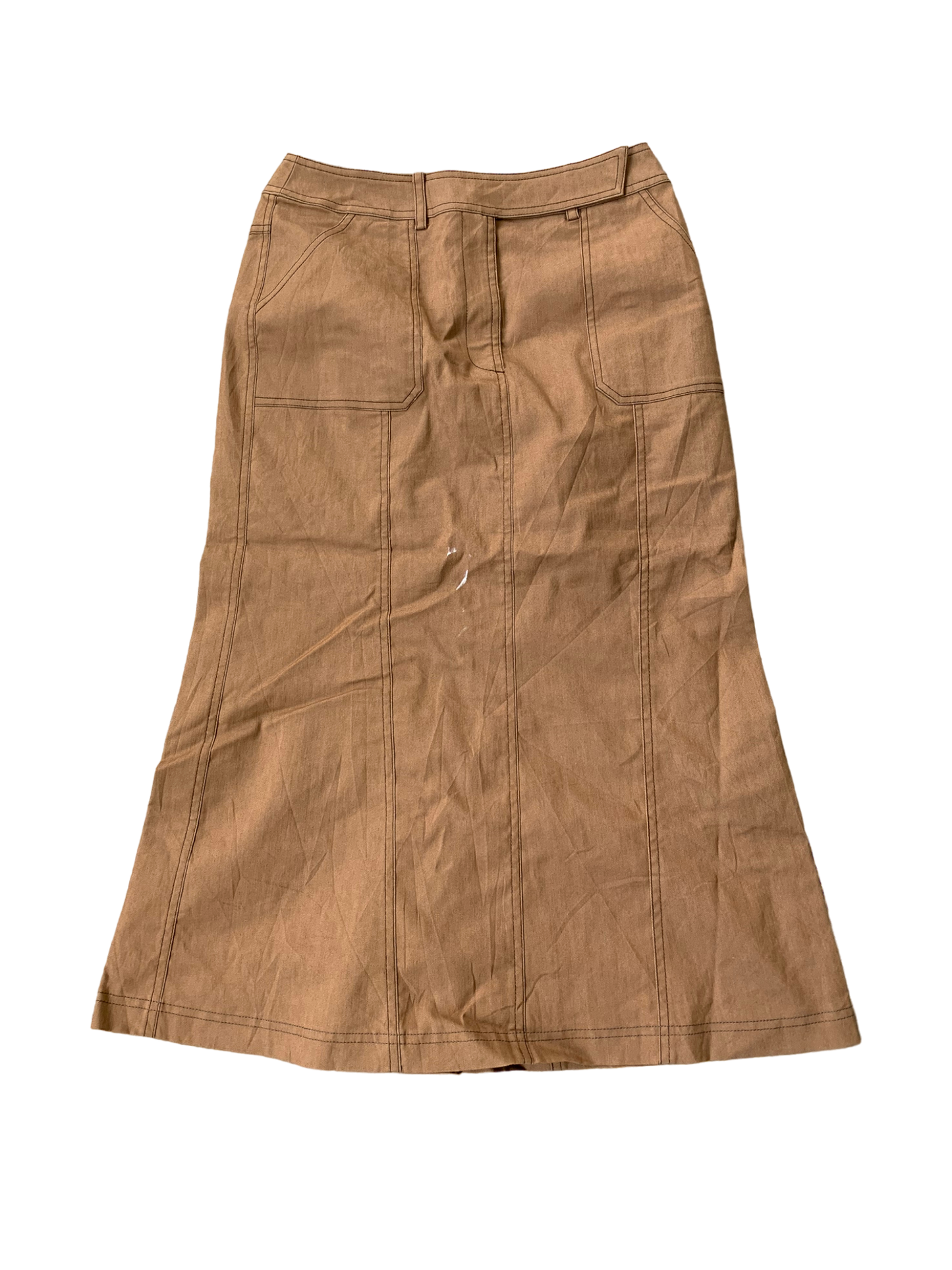 Y2K Midi Skirt - Military Brown